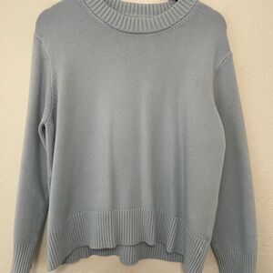 A New Day Blue Crew Neck Sweater with Ribbed Details